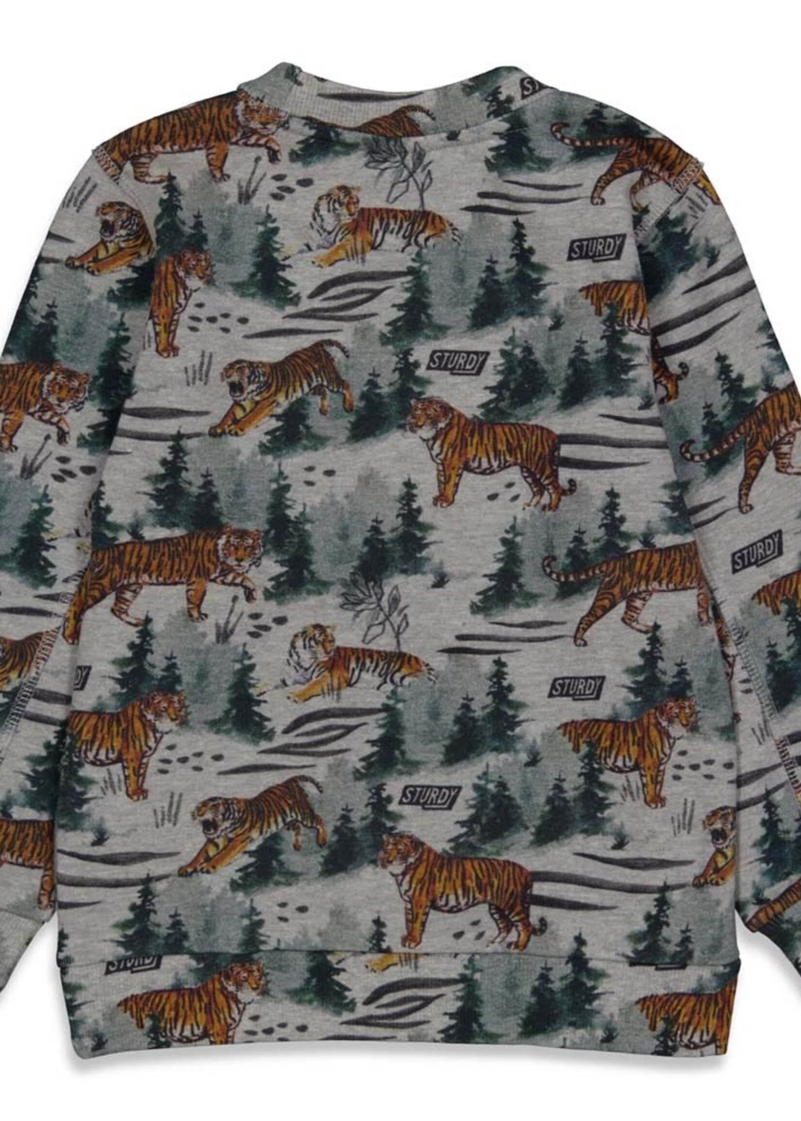 Sturdy Sweater AOP - Wild Things, Grijs melange