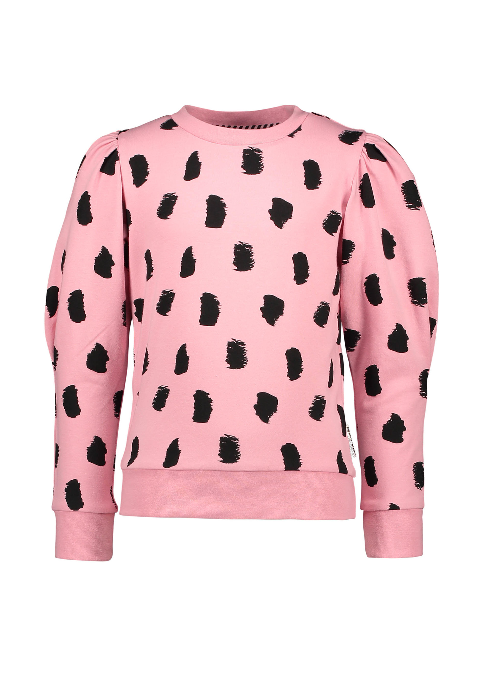 B-Nosy Girls sweater with punch paint ao, punch paint