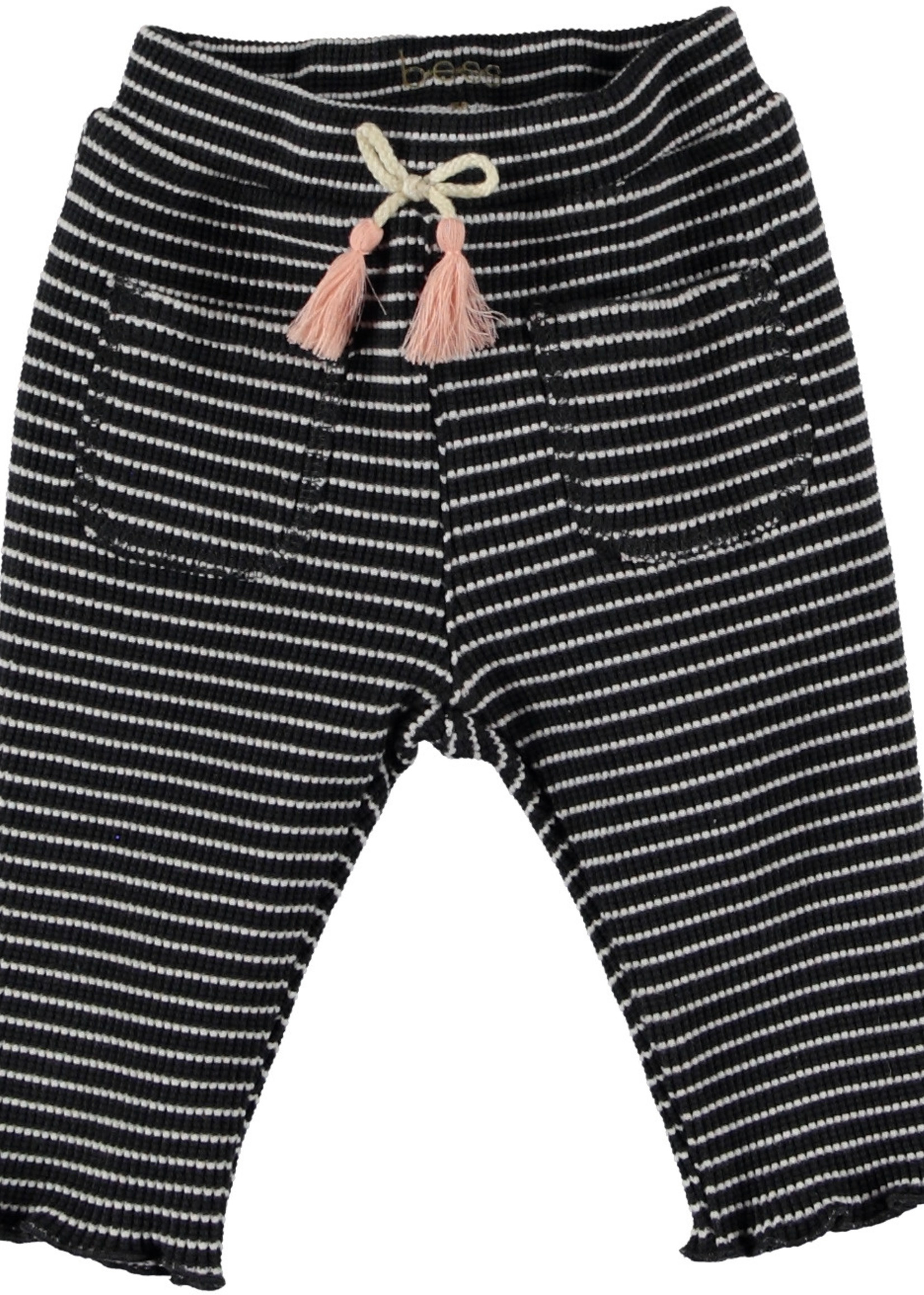 B.E.S.S. Pants Striped Bow, Anthracite, W21