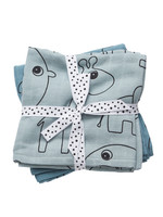 Done by Deer Swaddle, 2 pack, Contour, blue