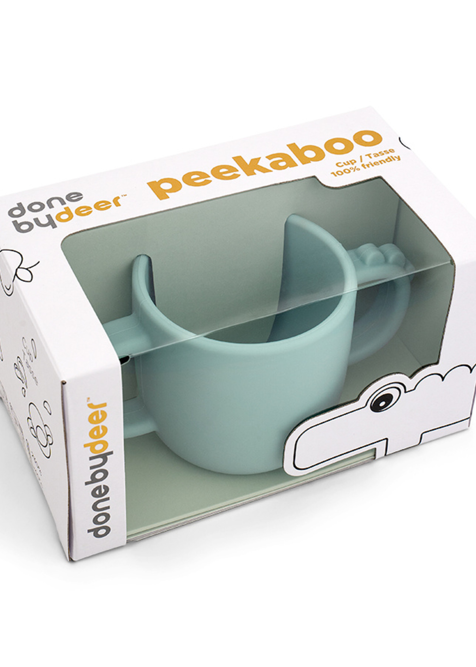 Done by Deer Peekaboo cup, Croco, Blue