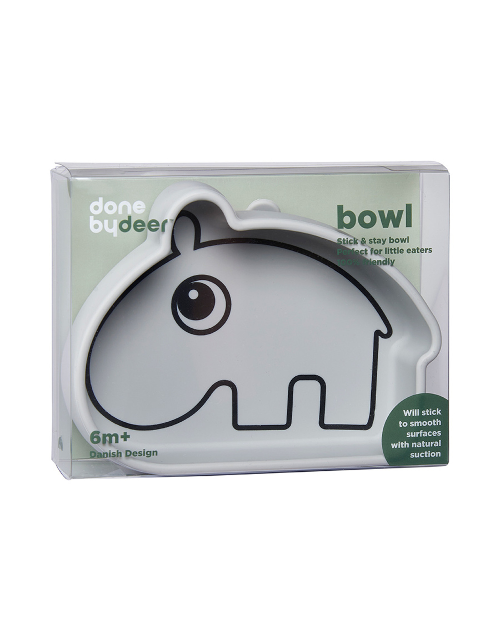 Done by Deer Silicone bowl, Ozzo, grey