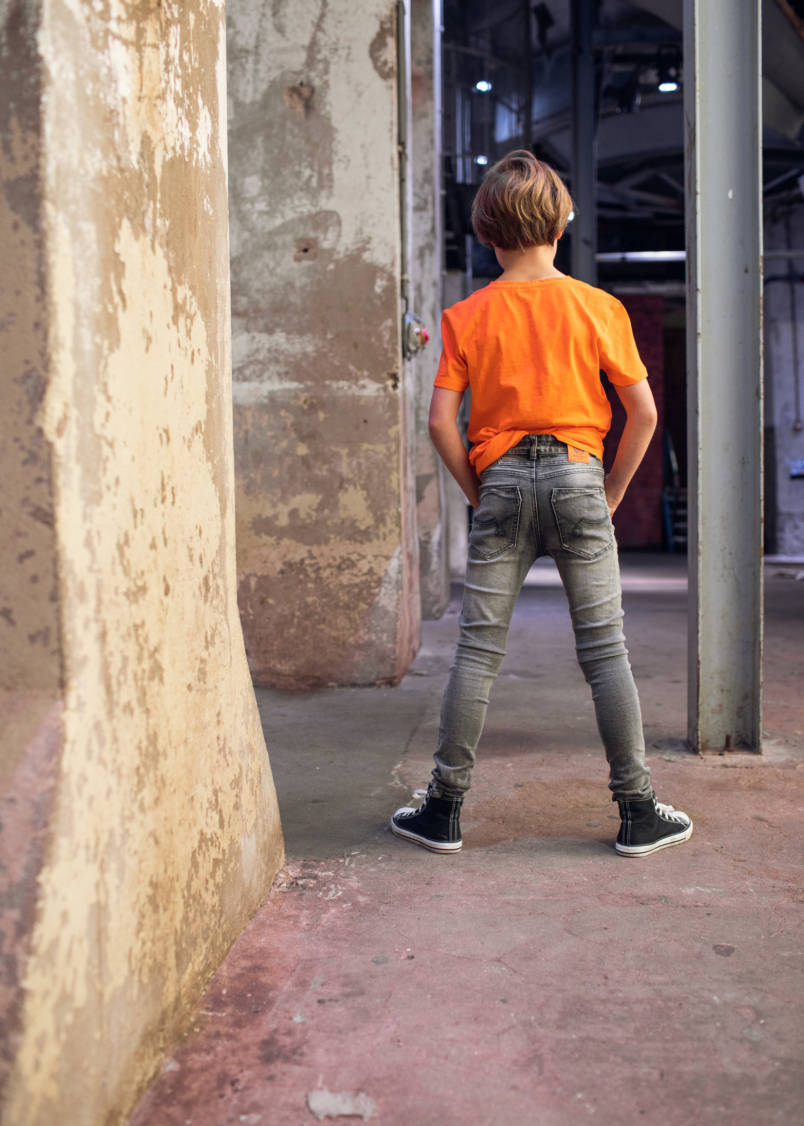 KOSA skinny. Power stretch boys light grey skinny jeans - Kelluf Kleertjes