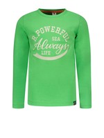 B-Nosy Boys long sleeve t-shirt with print artwork on chest, neon green