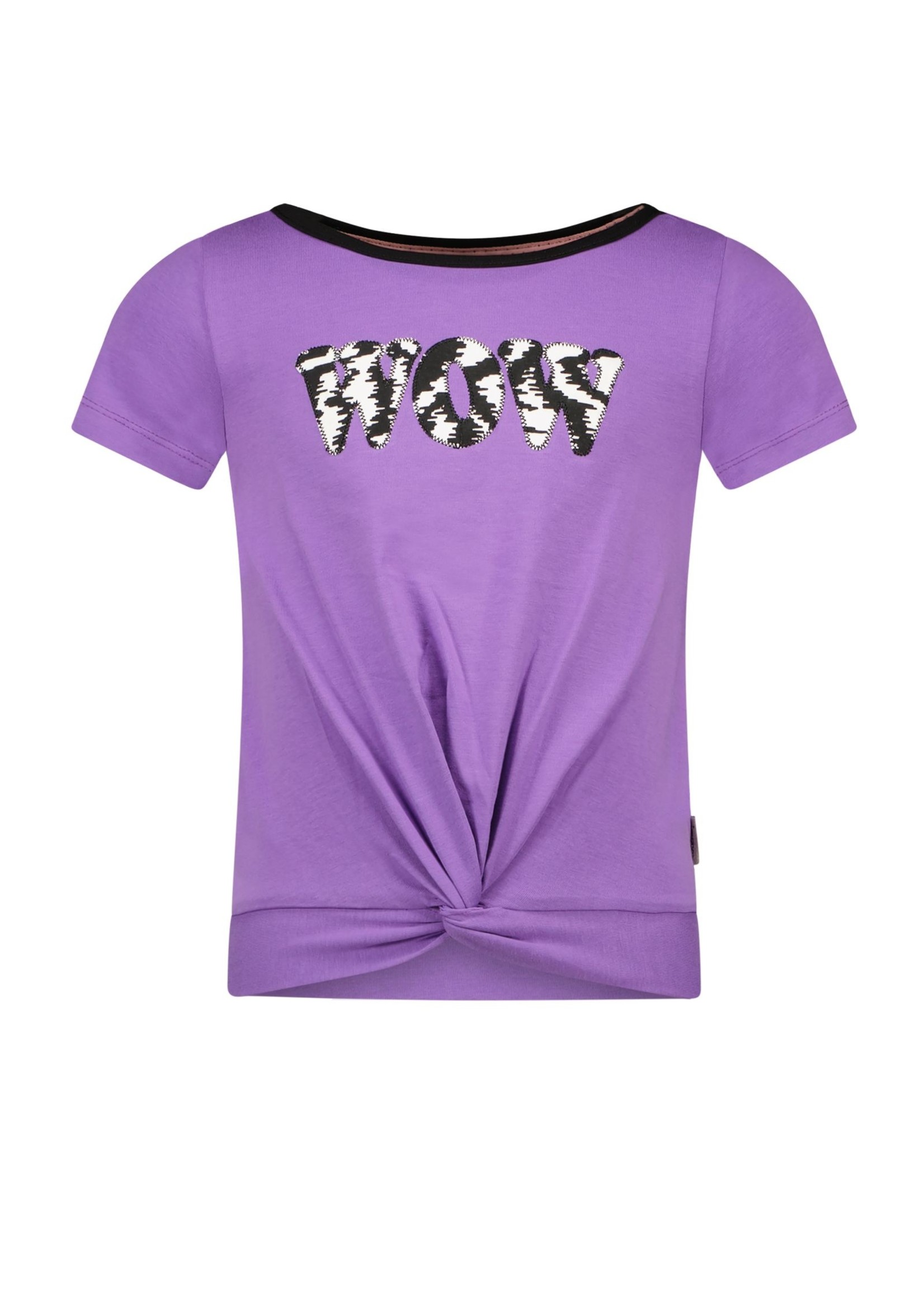 B-Nosy Girls short sleeve t-shirt with fancy chest arwork, purple