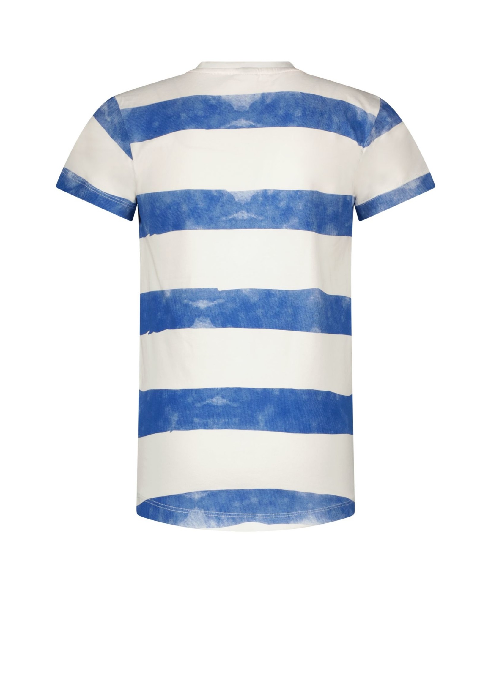 B-Nosy Boys short sleeve t-shirt with painted stripe aop, daisy white