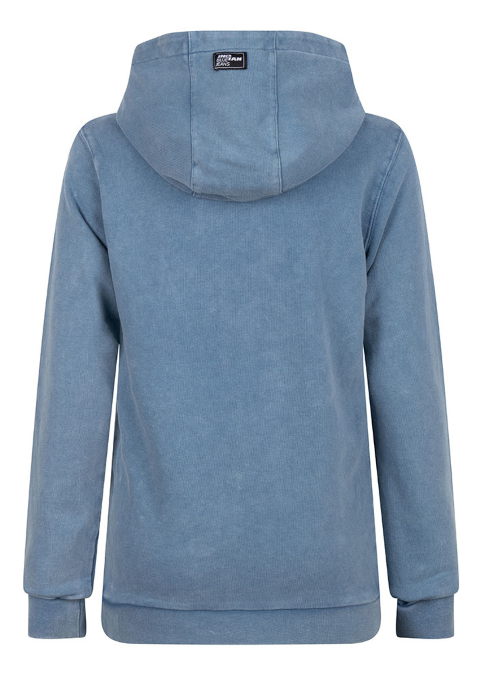 Indian Blue Jeans HOODED COLLEGE. Grey Blue