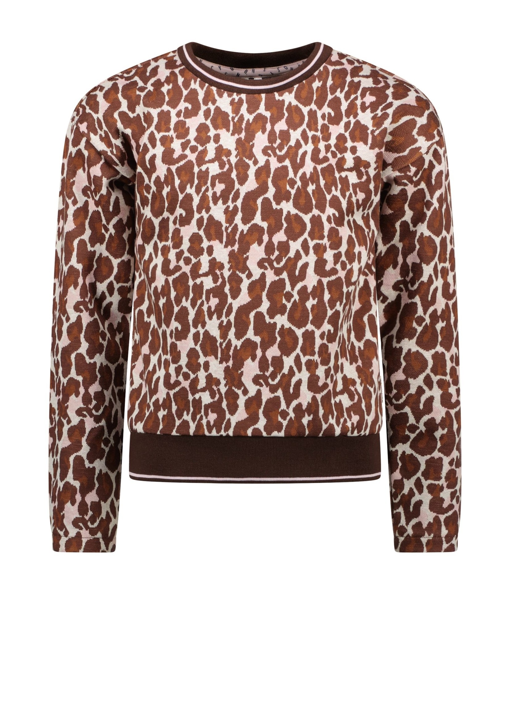 B-Nosy Girls jacquard leopard sweater, Lucky leopard