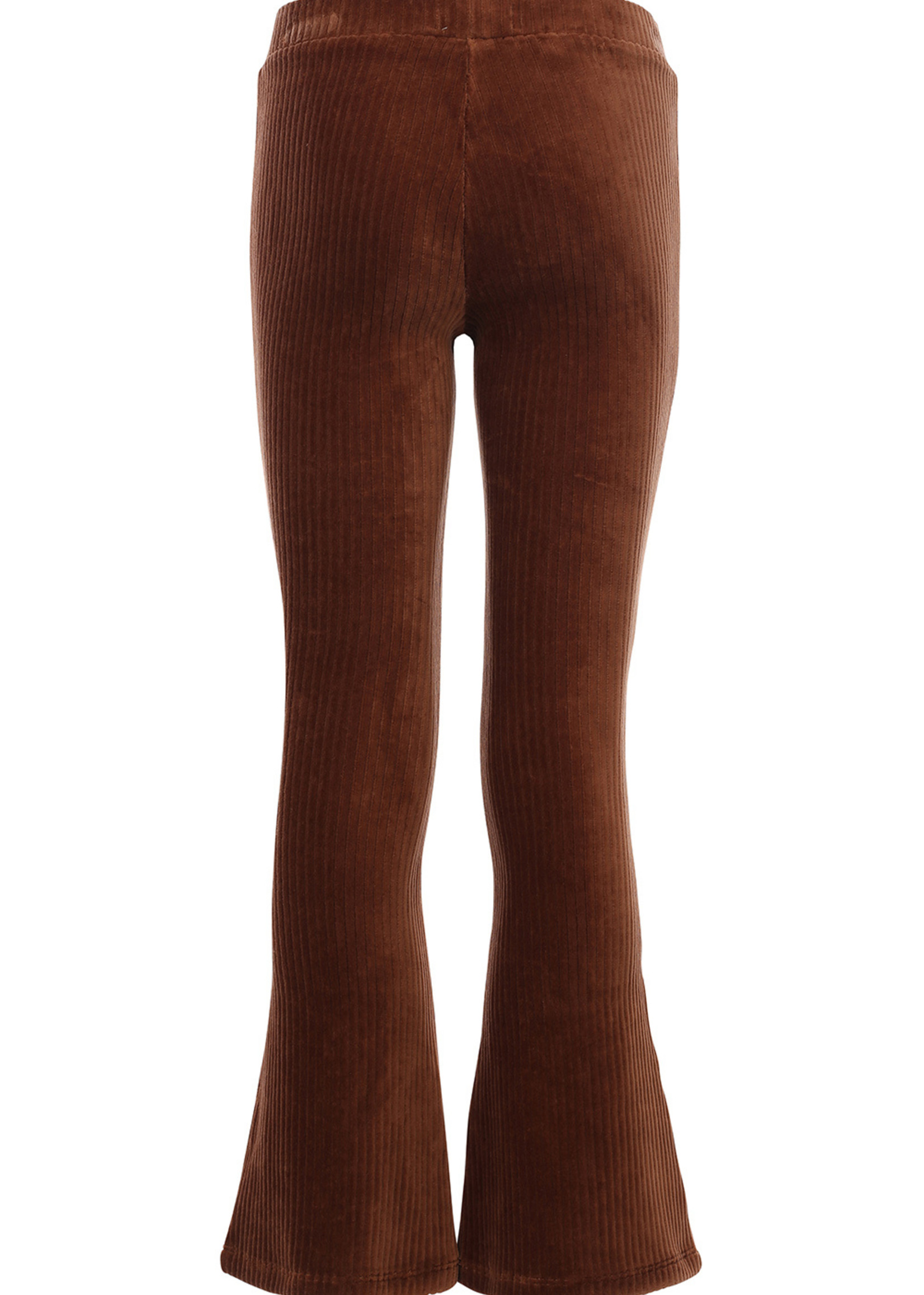 LOOXS Little Little corduroy rib flared pants, Browny