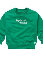 Sproet & Sprout Sweatshirt embroidery Squirrel squad, Fern green