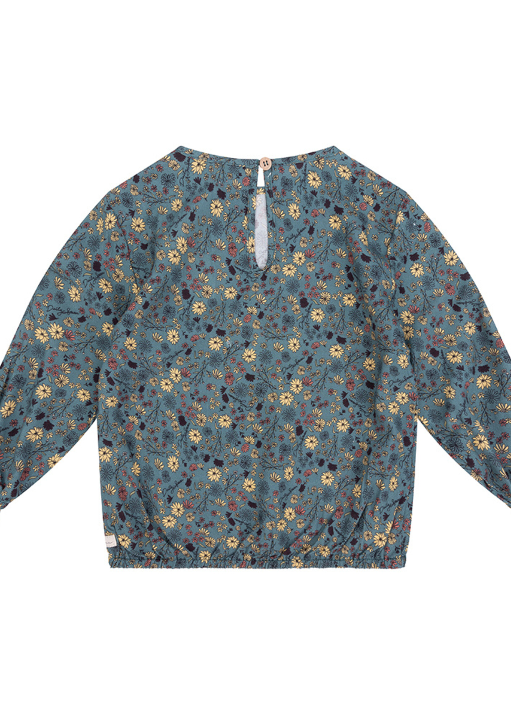 Daily7 Flower Shirt Longsleeve Daily,Dusty Petrol