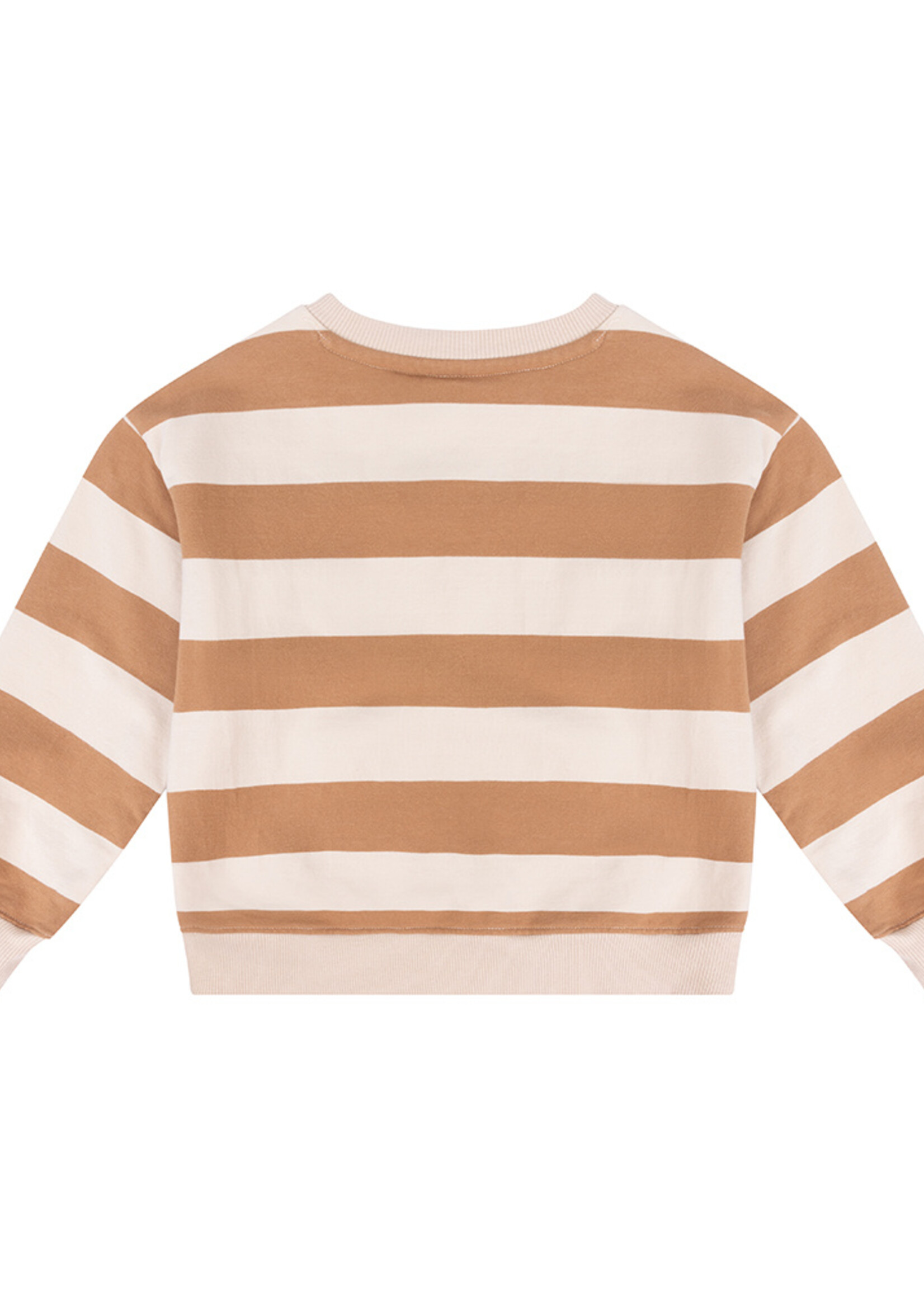 Daily7 Organic Sweater Stripe Oversized,Hazelnut