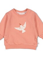 Feetje Sweater - Sending Love, Terra Pink