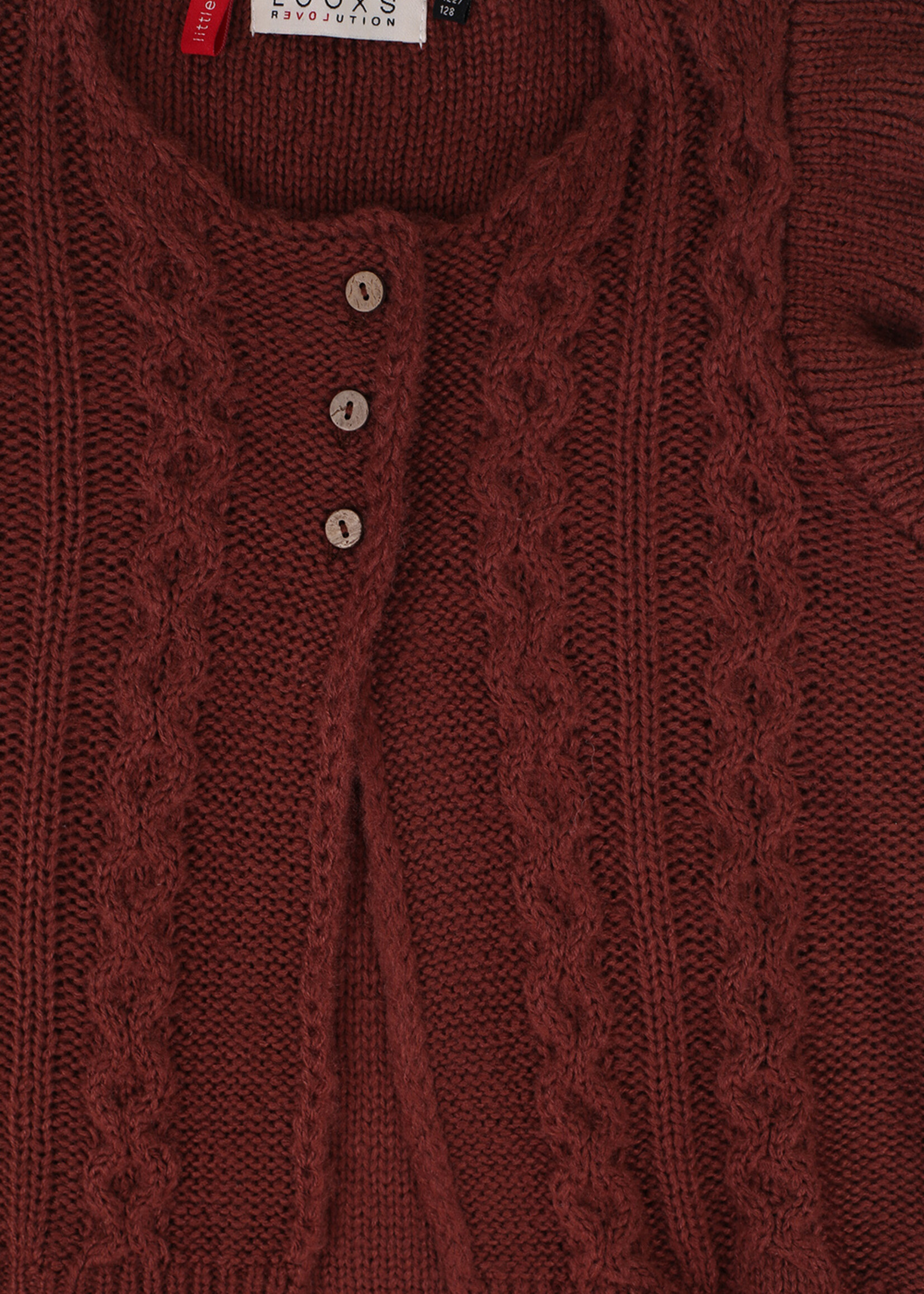 LOOXS Little Little knitted gilet, Red Wine