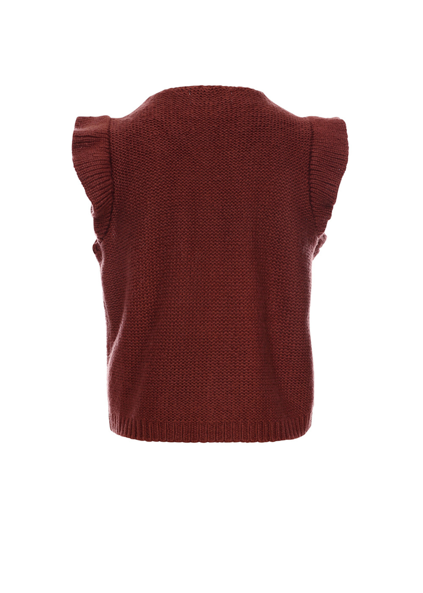 LOOXS Little Little knitted gilet, Red Wine