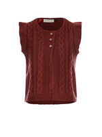 LOOXS Little Little knitted gilet, Red Wine