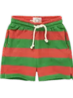 Sproet & Sprout Terry short boys stripe. Coral