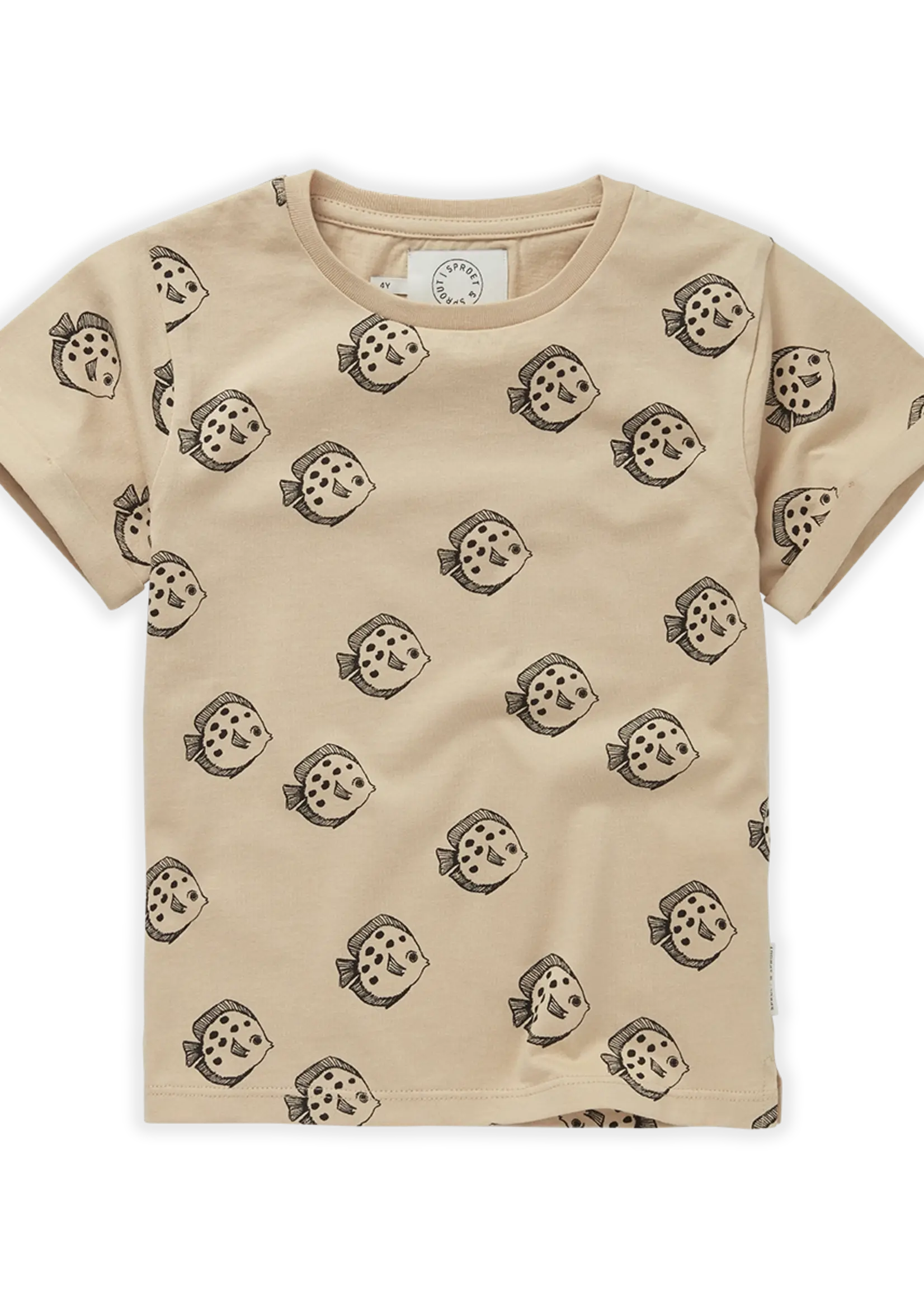 Sproet & Sprout T-shirt Fish print. Biscotti
