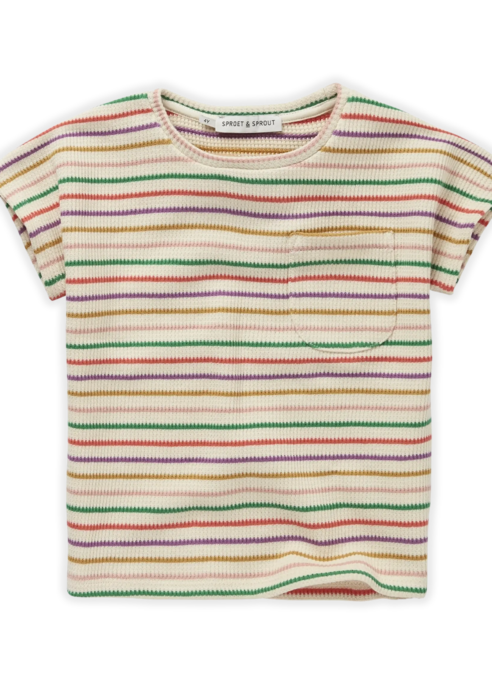 Sproet & Sprout T-shirt Stripes. Pear