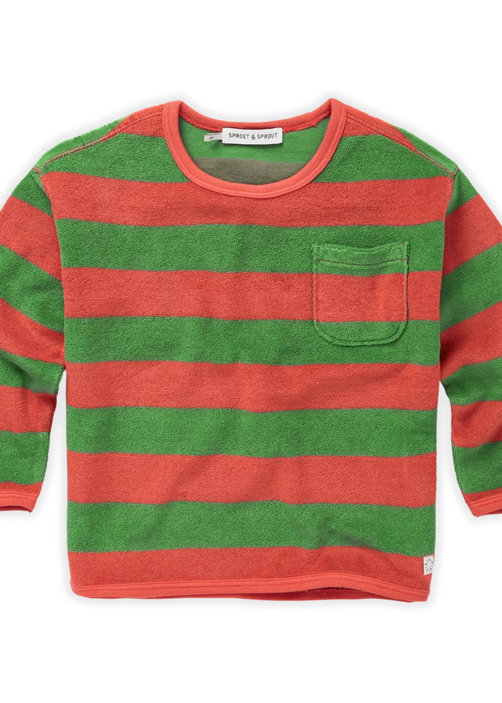 Sproet & Sprout Sweatshirt stripe. Coral