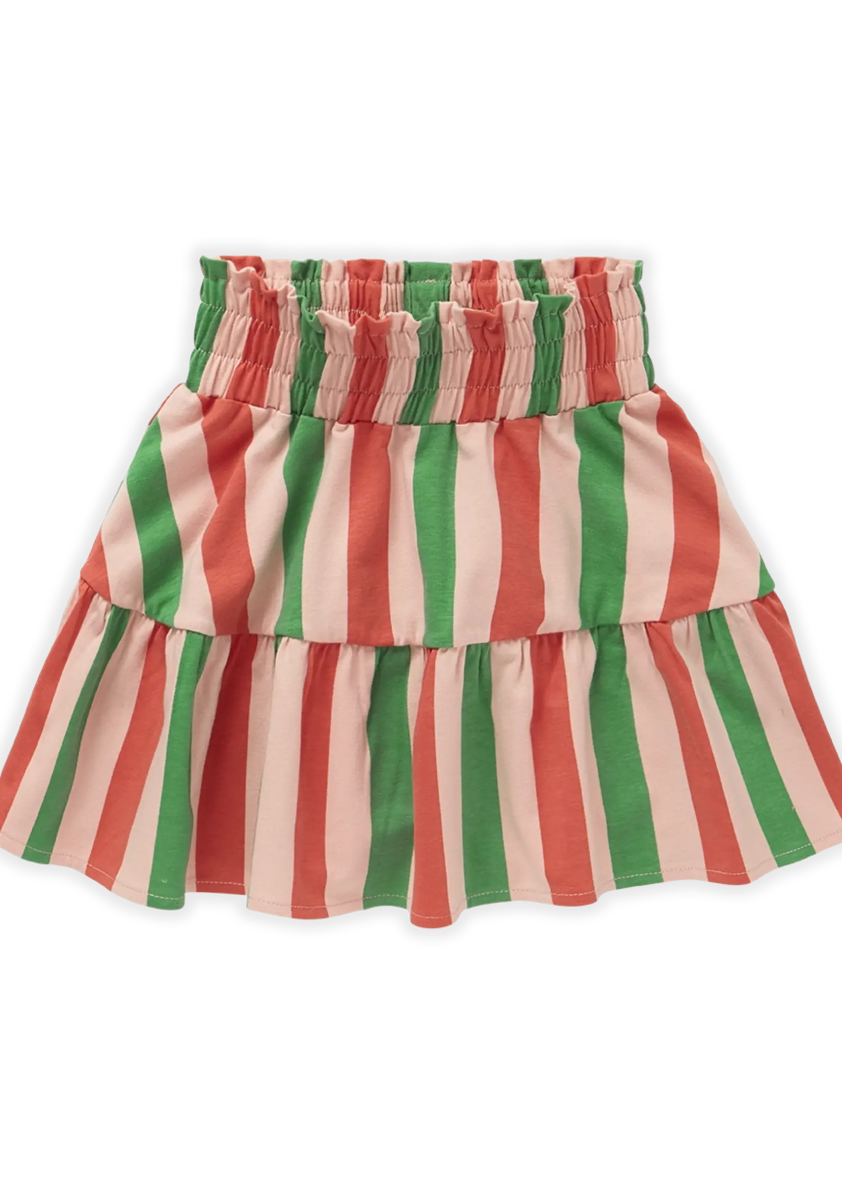 Sproet & Sprout Skirt ruffle Stripe. Coral