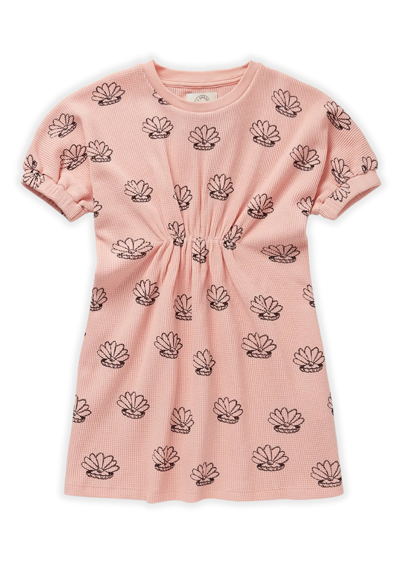 Sproet & Sprout Dress smock Shell print. Blossom