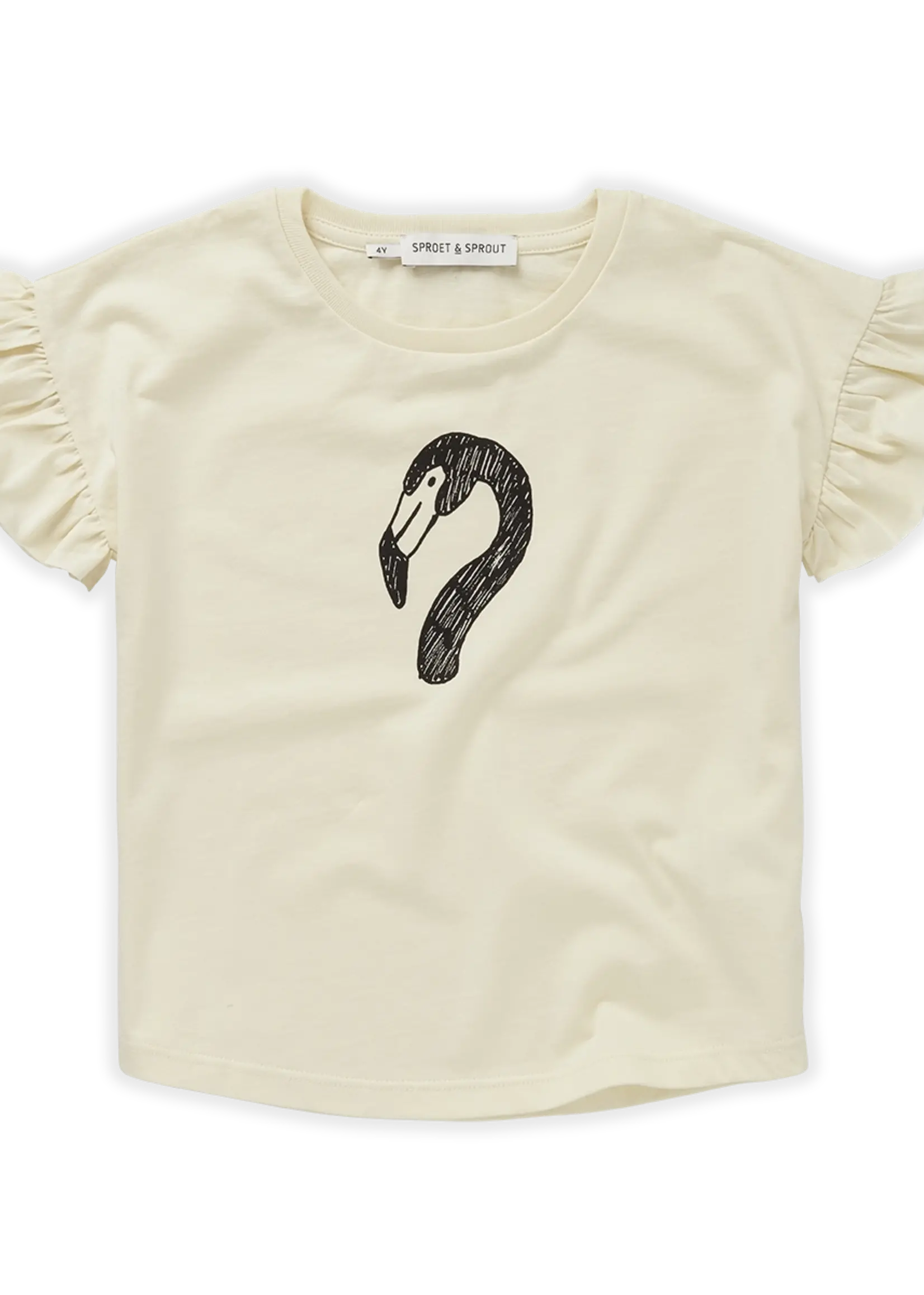 Sproet & Sprout T-shirt ruffle Flamingo. Pear