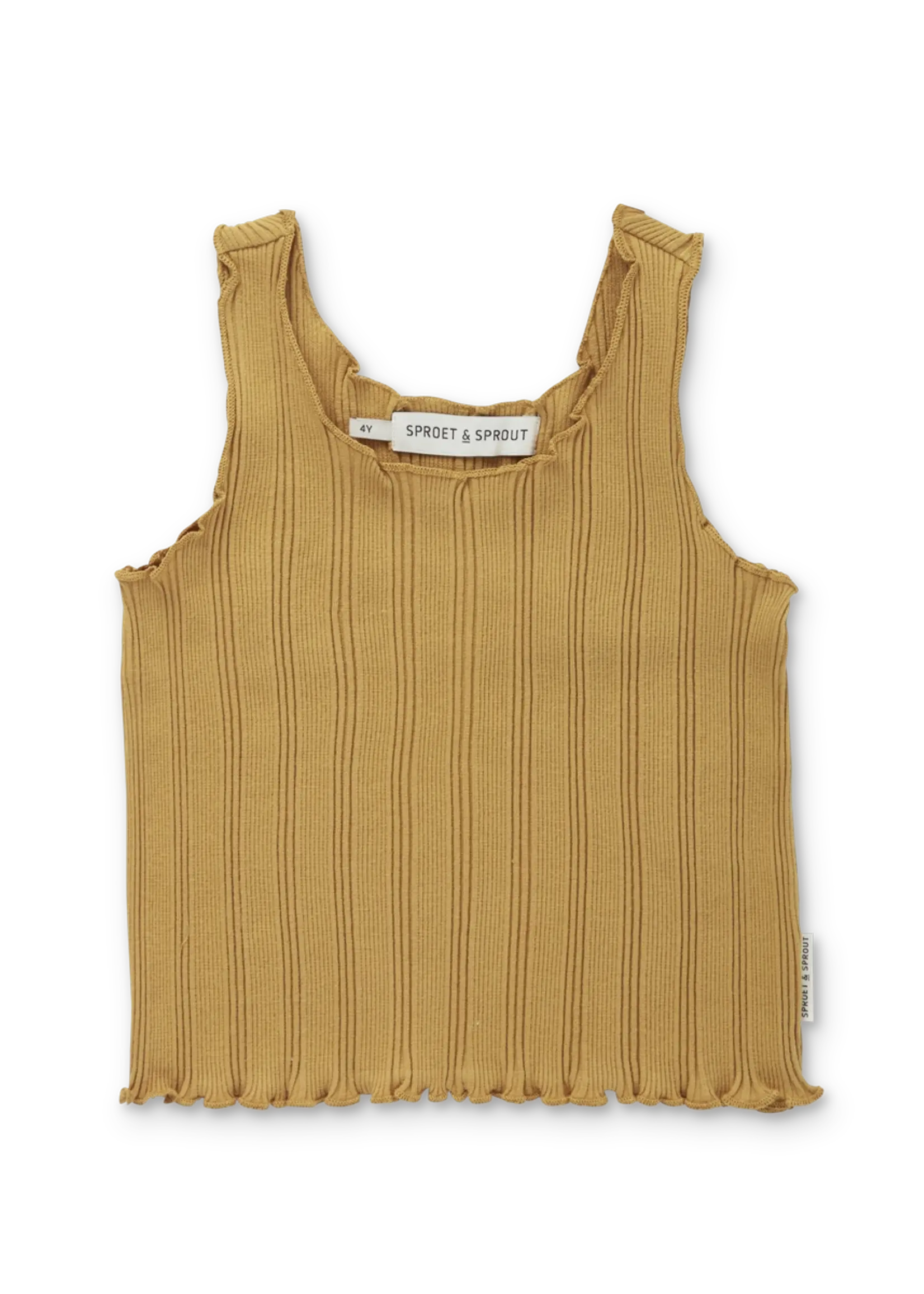 Sproet & Sprout Rib singlet top honey. Honey