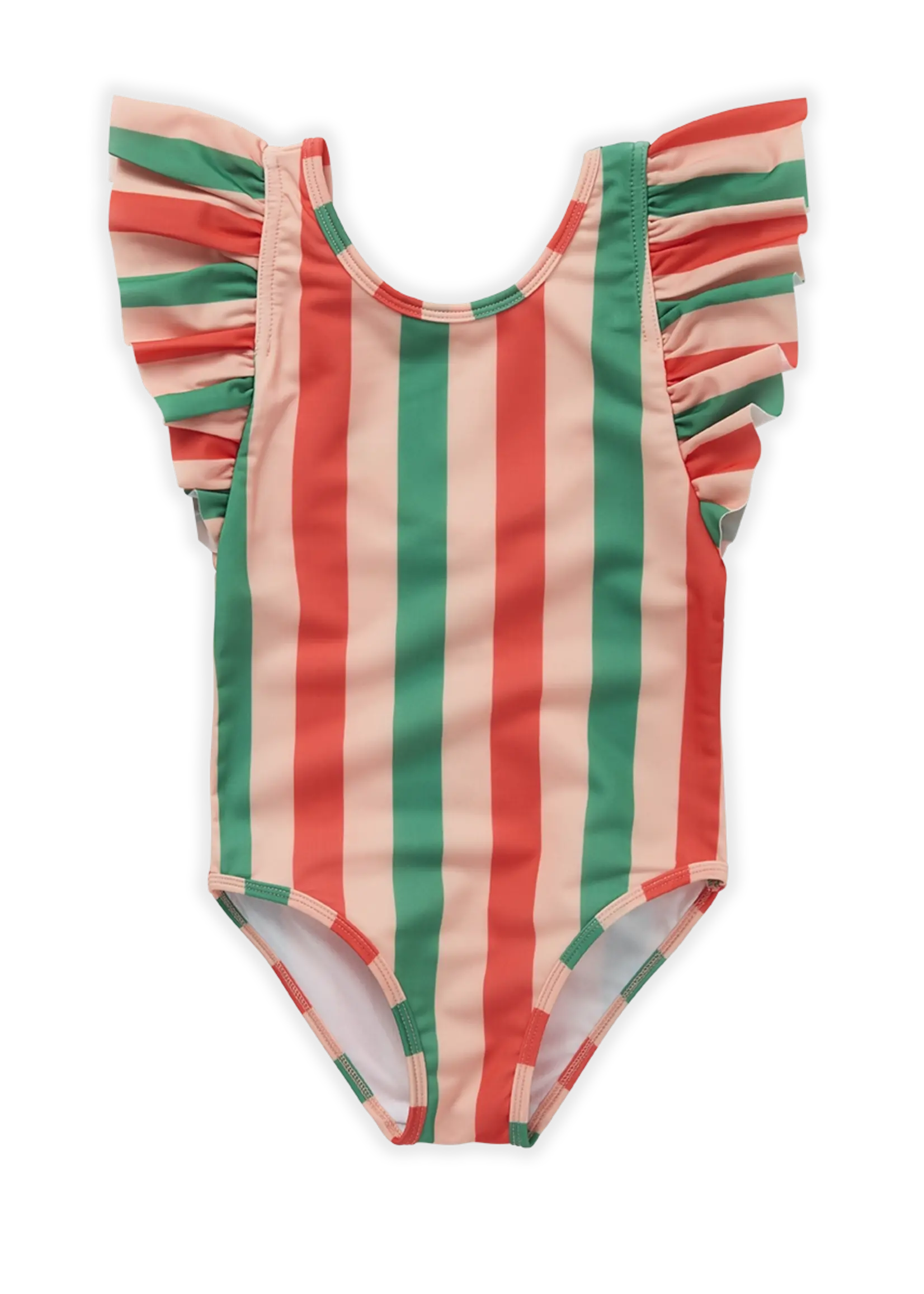 Sproet & Sprout Swimsuit ruffle Stripe print. Blossom