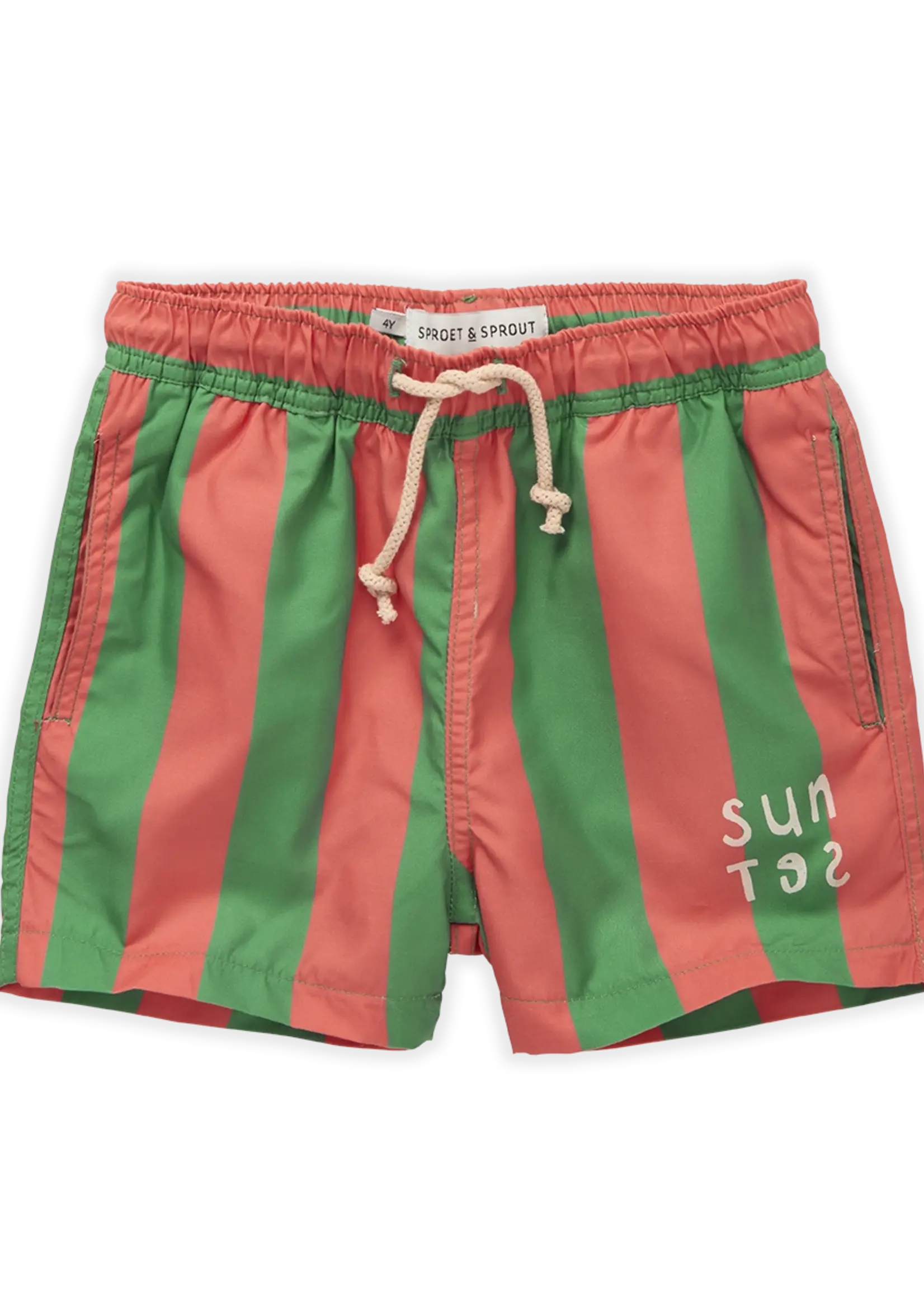 Sproet & Sprout Woven swim short Sunset. Coral