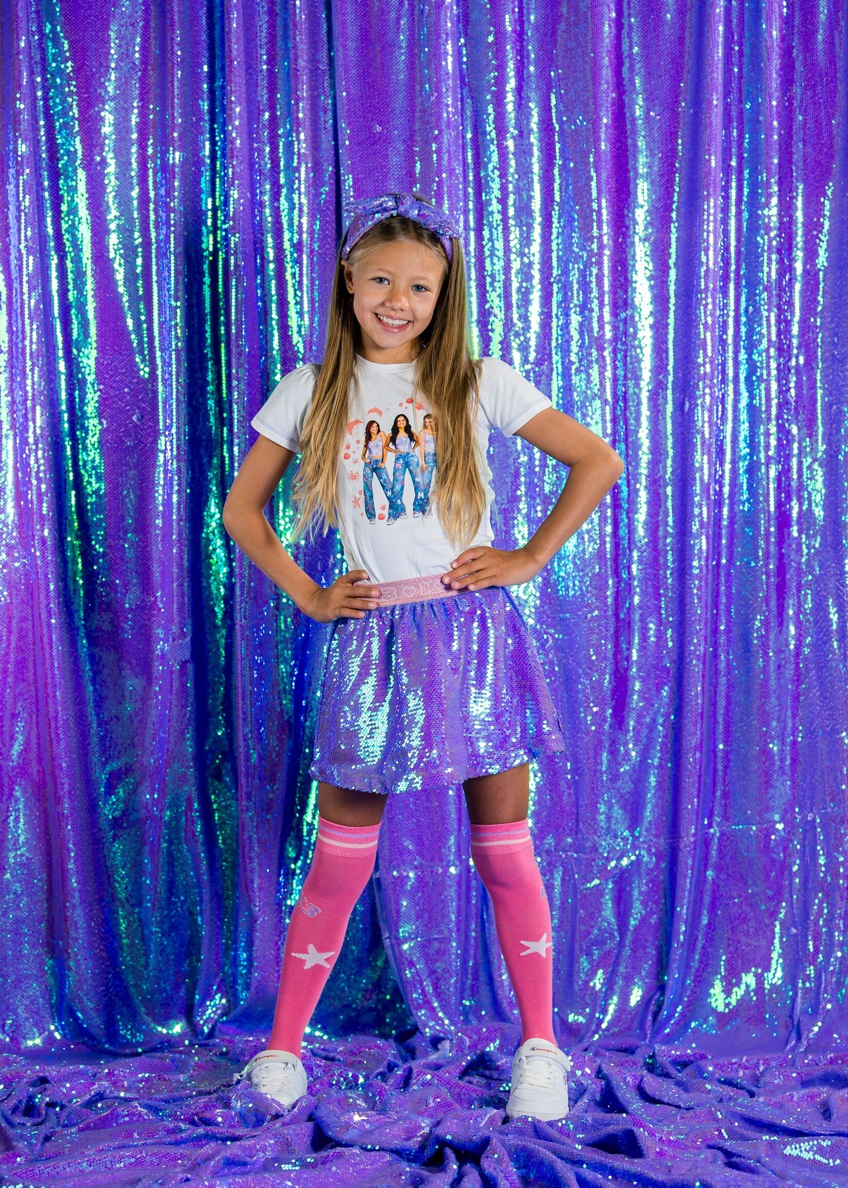 B.Nosy K3 K3 Rhodee B.Nosy girls skirt with sequins, African Violet