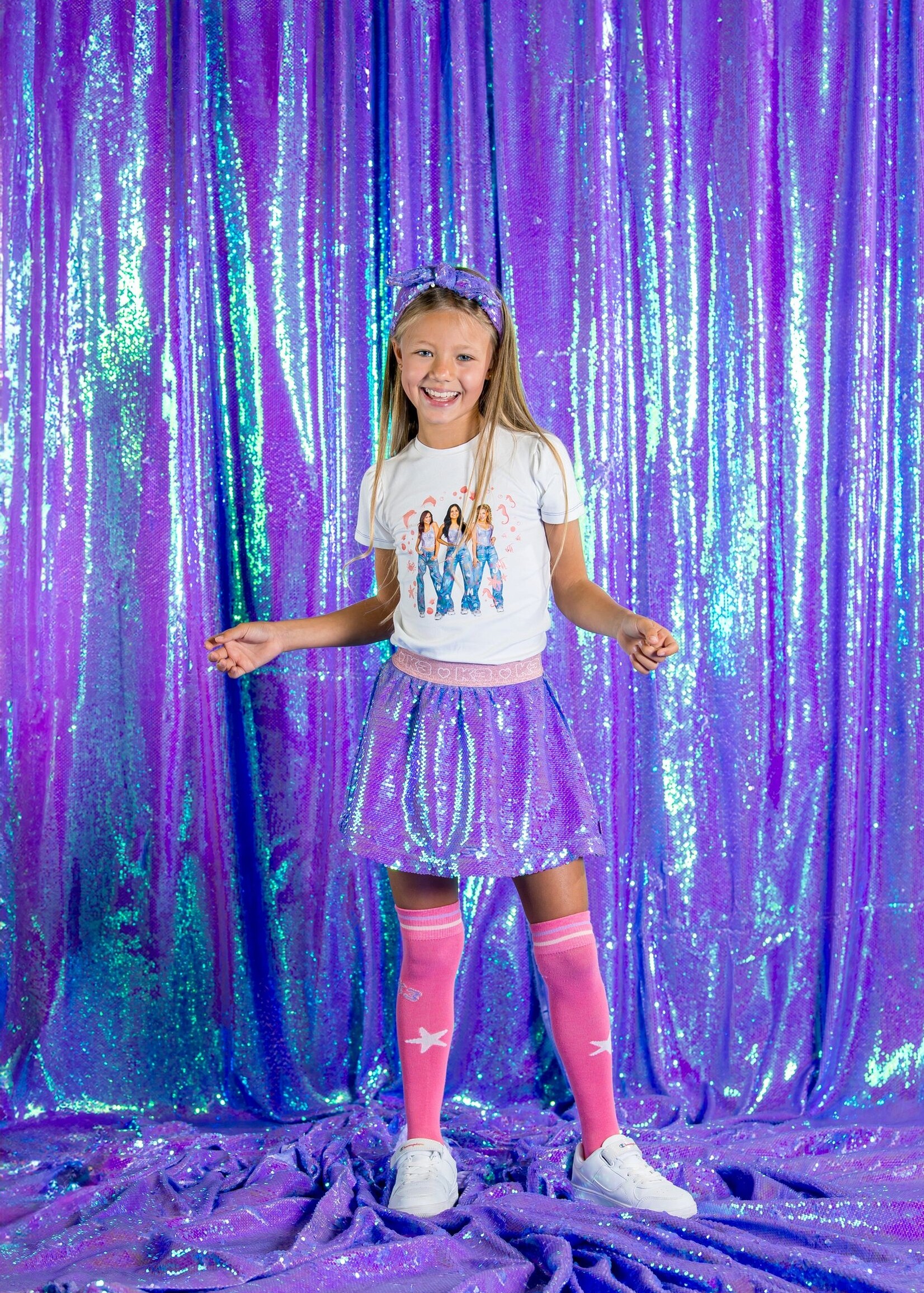 B.Nosy K3 K3 Rhodee B.Nosy girls skirt with sequins, African Violet