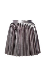 LOOXS Little Little metallic pleated skirt, Mink Brown