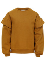 LOOXS Little Little ruffle sweater, Ochre yellow