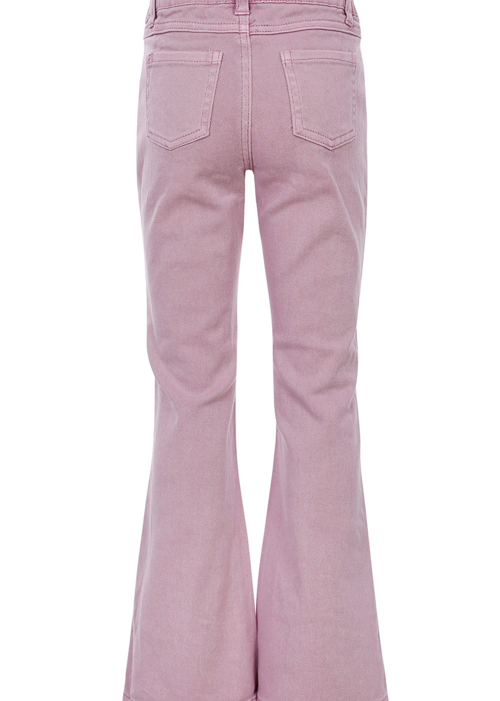 LOOXS Little Little twill flare pants, Purple rain