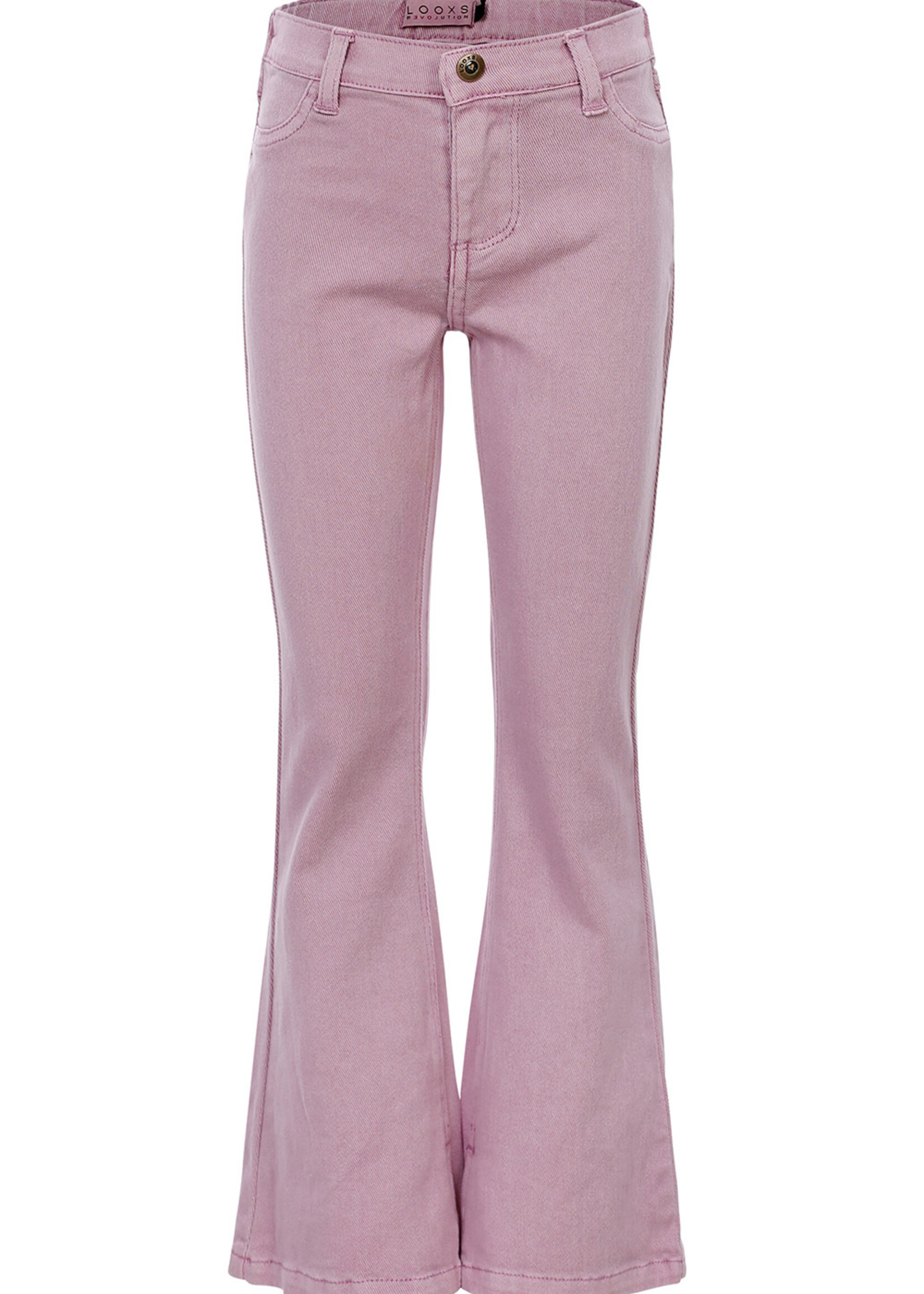 LOOXS Little Little twill flare pants, Purple rain