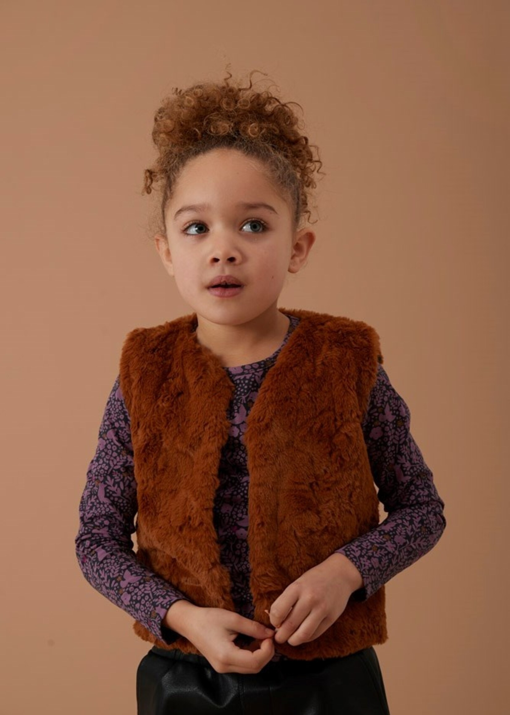 Jubel Gilet Teddy - Forest Fancy, Bruin