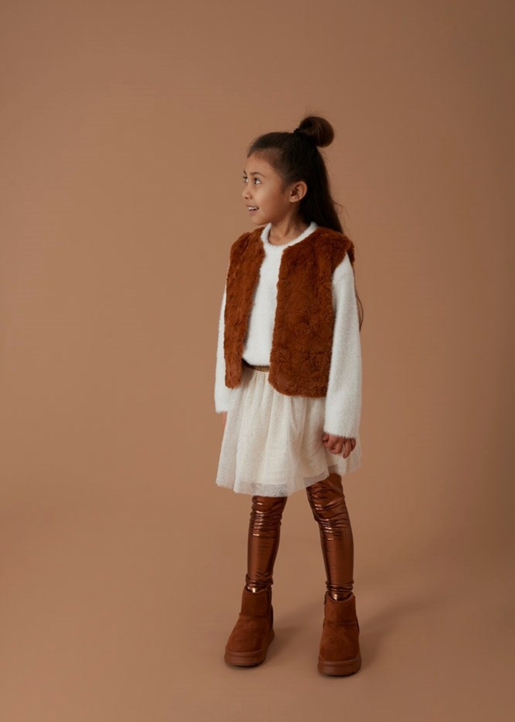 Jubel Gilet Teddy - Forest Fancy, Bruin