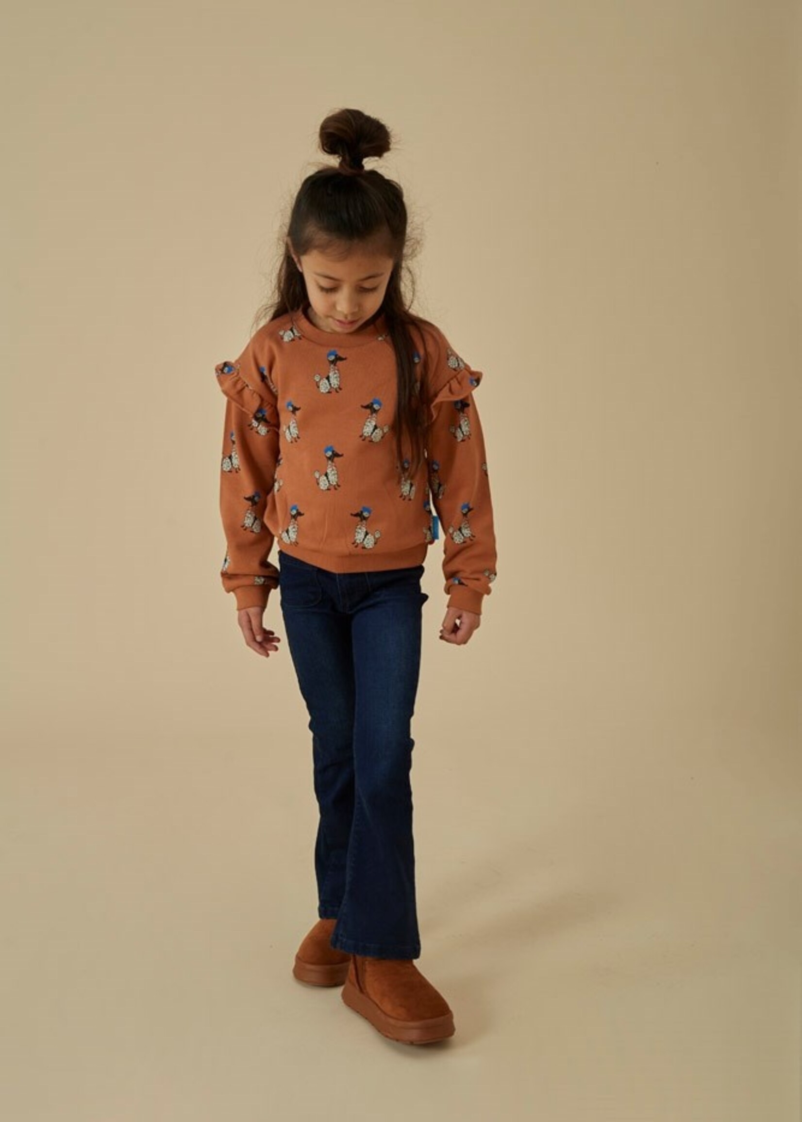 Jubel Sweater AOP - Amour Toujours, Camel