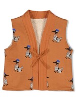 Jubel Omkeerbaar Gilet Teddy / AOP - Amour Toujours, Camel