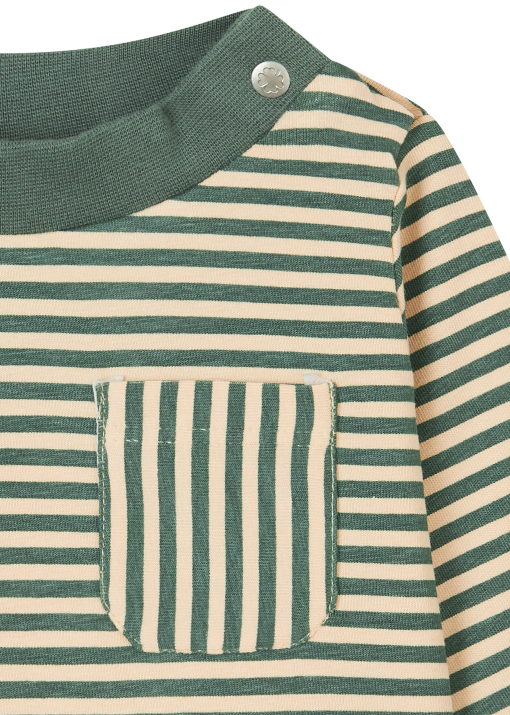 Noppies Boys Tee Goni long sleeve stripe, Duck Green