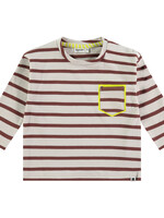 Babyface boys t-shirt long sleeve, chocolat, BBE24527627