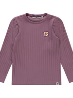 Stains and Stories girls rib t-shirt longsleeve, magenta purple, SSA24608692