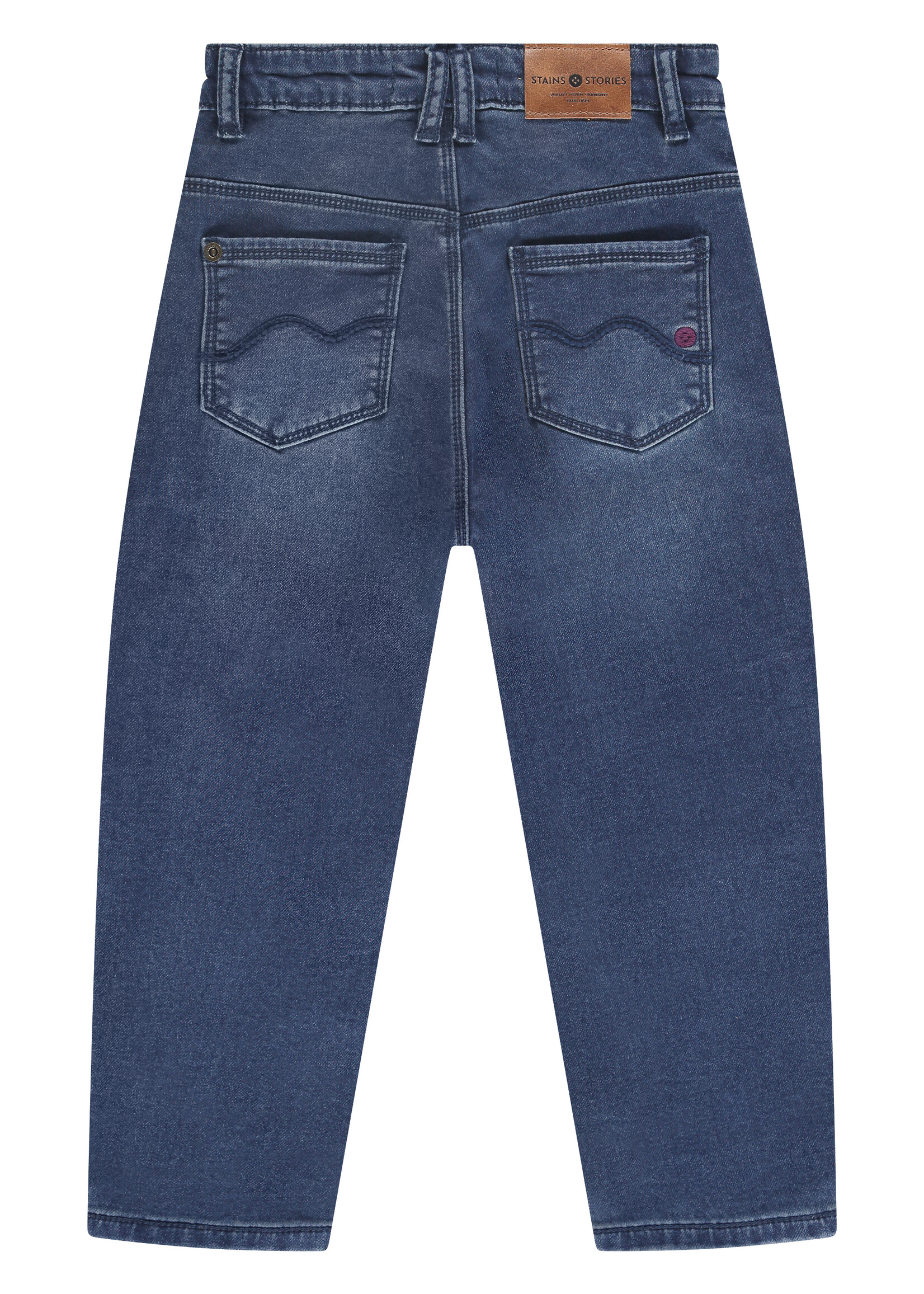 Stains and Stories girls embroidered denim, denim blue, SSA24608290