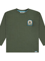 Stains and Stories boys t-shirt long sleeve, dark army, SSA24507677