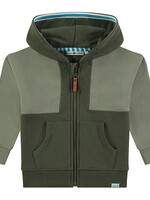 Stains and Stories boys sweat cardigan, dark army, SSA24507487