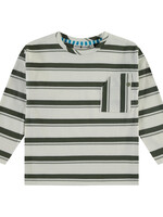 Stains and Stories boys t-shirt long sleeve, dark army, SSA24507671