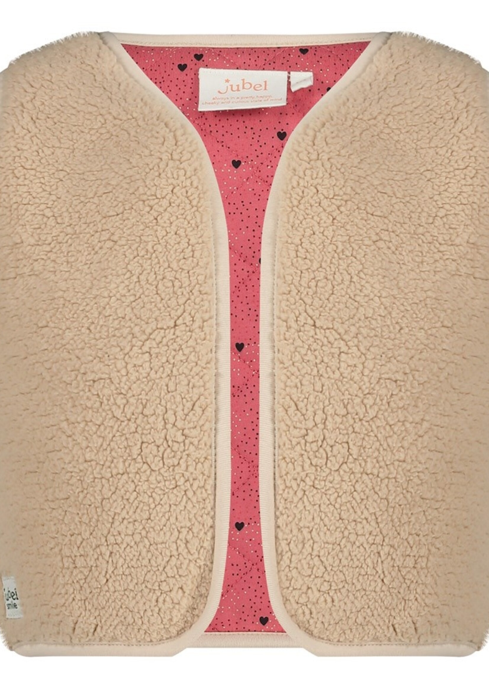 Jubel Teddy gilet - Queen Of Hearts, Offwhite