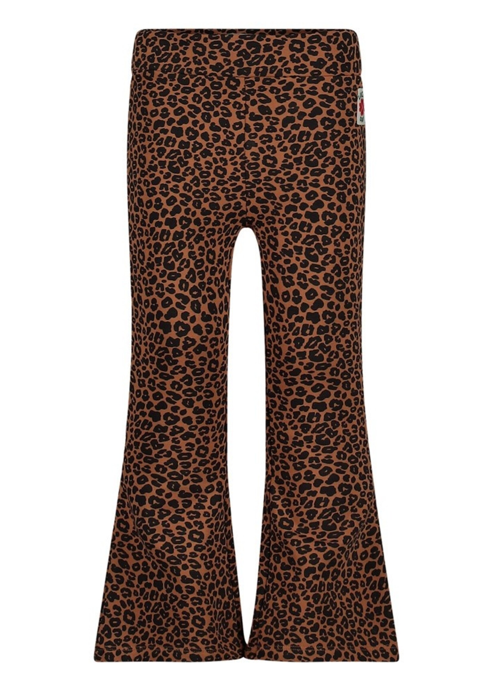 Jubel Flared broek AOP - Queen Of Hearts, Bruin