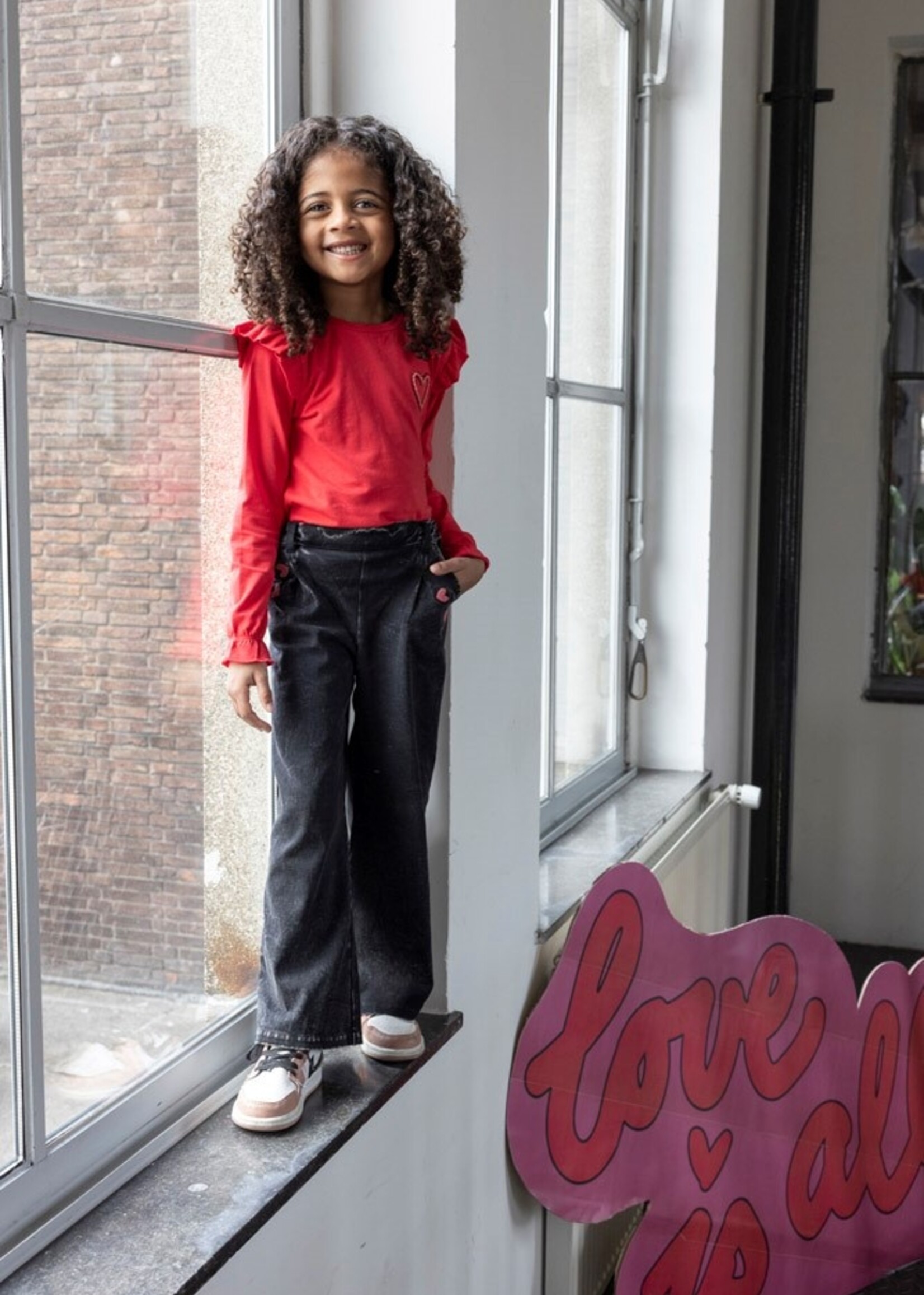 Jubel Culotte denim look - Queen Of Hearts, Antraciet